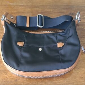 Lauren Ralph Lauren Weymout Black and Brown Crossbody Bag